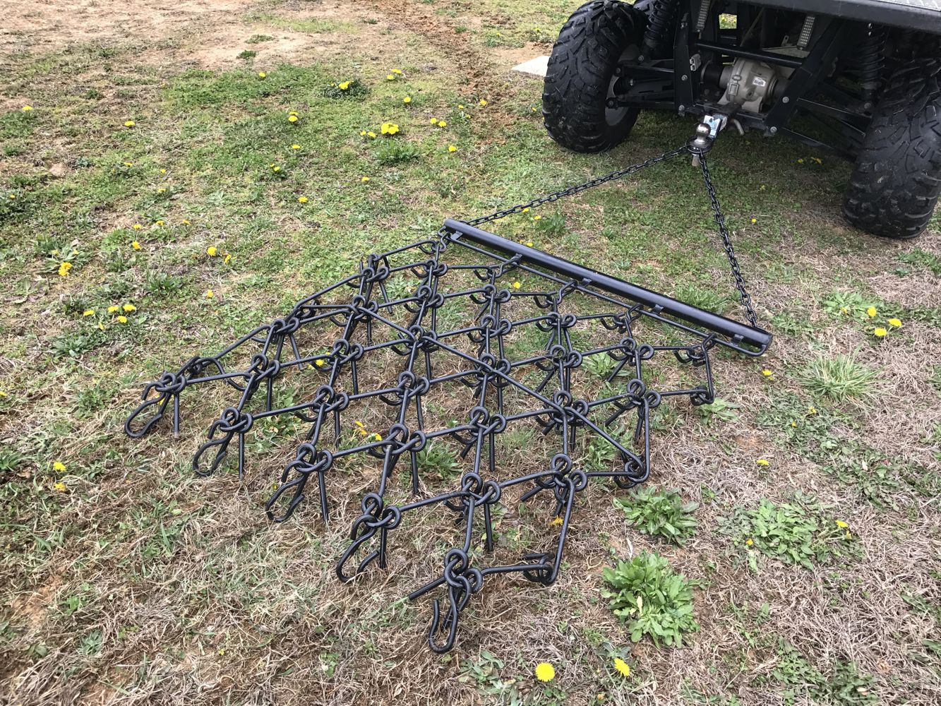 4' x 4' Multi Action Drag Chain Harrow - Overall 90" Long - 3/8"